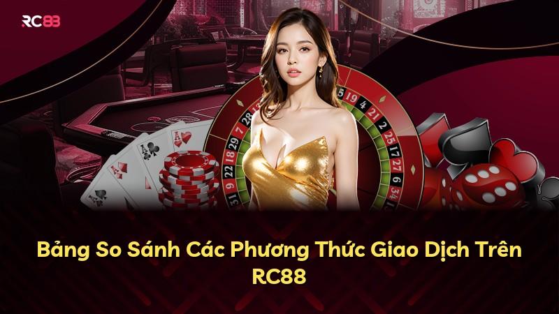 Bảng So Sánh Các Phương Thức Giao Dịch Trên RC88